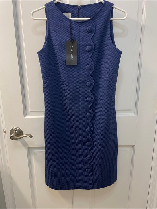 Sara Campbell Dresses & Skirts - SARA CAMPBELL BASKET WEAVE SCALLOPED DRESS XS